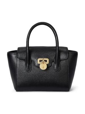 Lauren Ralph Lauren torebka skórzana kolor czarny 431969349