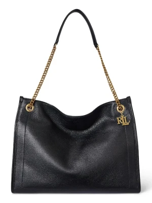 Lauren Ralph Lauren torebka skórzana kolor czarny 431969352