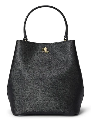 Lauren Ralph Lauren torebka skórzana kolor czarny 431969365