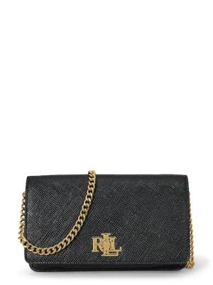 Lauren Ralph Lauren torebka skórzana kolor czarny 432966784