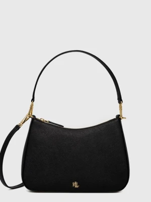 Lauren Ralph Lauren torebka skórzana kolor czarny