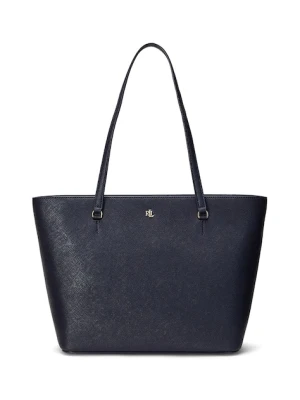 Lauren Ralph Lauren torebka skórzana kolor granatowy 431924351