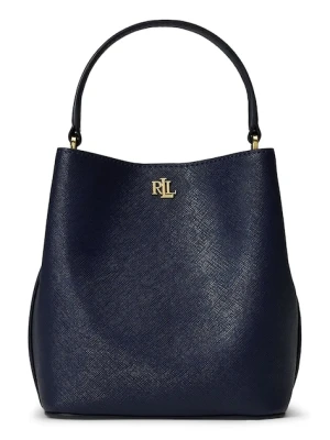Lauren Ralph Lauren torebka skórzana kolor granatowy 431969365