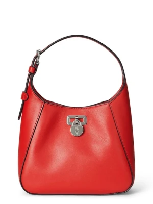 Lauren Ralph Lauren torebka skórzana kolor pomarańczowy 431966750