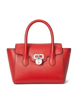 Lauren Ralph Lauren torebka skórzana kolor pomarańczowy 431969349