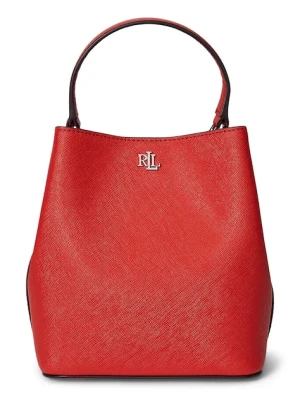 Lauren Ralph Lauren torebka skórzana kolor pomarańczowy 431969365