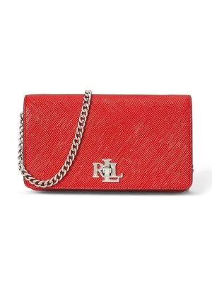Lauren Ralph Lauren torebka skórzana kolor pomarańczowy 432966784