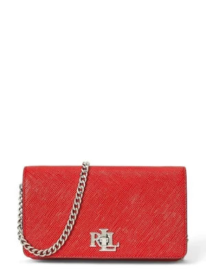 Lauren Ralph Lauren torebka skórzana kolor pomarańczowy 432966784