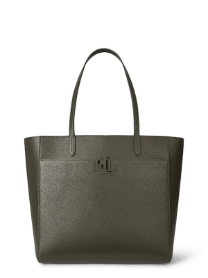 Lauren Ralph Lauren torebka skórzana kolor zielony 431960183