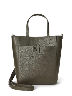 Lauren Ralph Lauren torebka skórzana kolor zielony 431966760