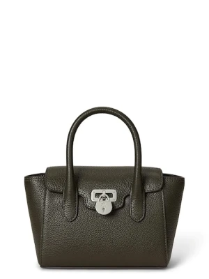 Lauren Ralph Lauren torebka skórzana kolor zielony 431969349