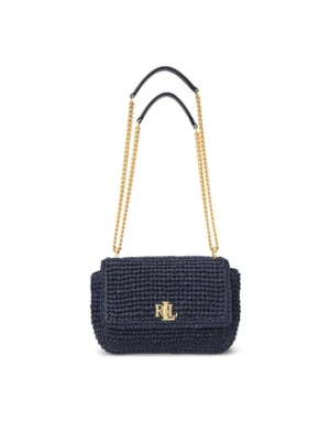 LAUREN RALPH LAUREN Torebka Woven Straw Medium Sophee Shoulder Bag 431920043005 Granatowy