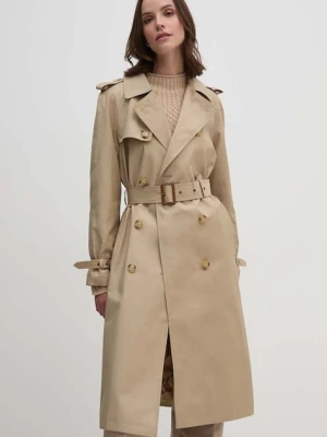 Lauren Ralph Lauren trencz damski kolor beżowy przejściowy 297951259