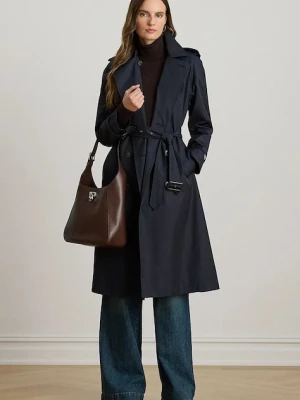 Lauren Ralph Lauren trencz damski kolor granatowy przejściowy 297951259