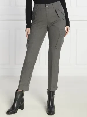 LAUREN RALPH LAUREN Wełniane spodnie cargo | Skinny fit