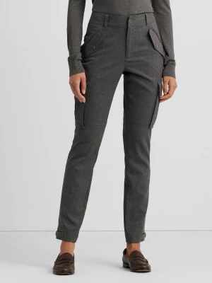 LAUREN RALPH LAUREN Wełniane spodnie cargo | Skinny fit