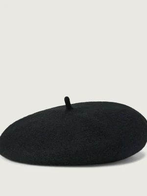 LAUREN RALPH LAUREN Wełniany beret czarny