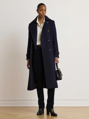 LAUREN RALPH LAUREN Wełniany płaszcz granatowy