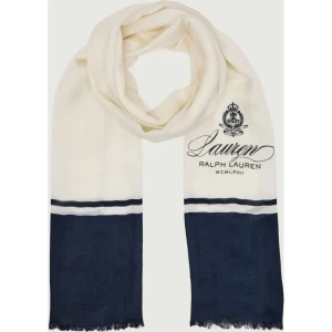 LAUREN RALPH LAUREN Wełniany szal York Harbor | z dodatkiem jedwabiu