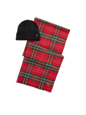 LAUREN RALPH LAUREN Zestaw szalik i czapka 454P23529004 Czerwony