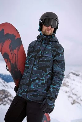 Laxx — męska kurtka zimowa z nadrukiem - Grey Animal