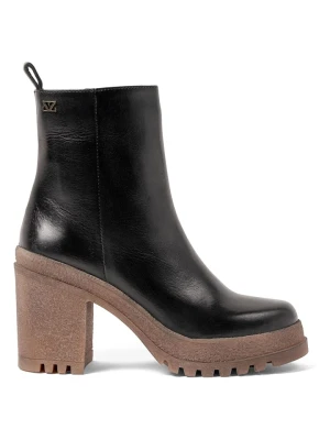 Lazamani Skórzane botki w kolorze czarnym rozmiar: 38