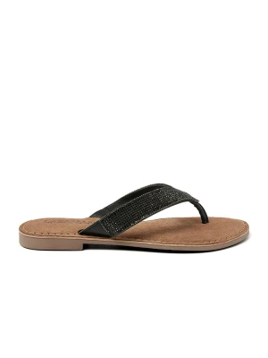 Lazamani Skórzane japonki w kolorze czarnym rozmiar: 38