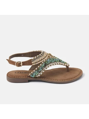 Lazamani Skórzane japonki w kolorze jasnobrązowym rozmiar: 38