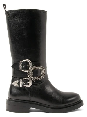 Lazamani Skórzane kozaki w kolorze czarnym rozmiar: 40