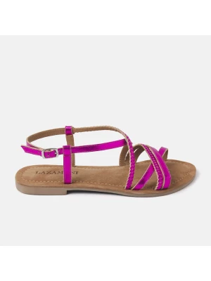 Lazamani Skórzane sandały w kolorze różowym rozmiar: 38