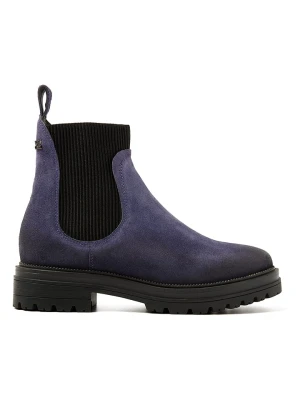 Lazamani Skórzane sztyblety w kolorze fioletowym rozmiar: 37