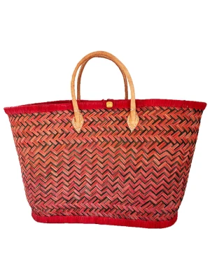 Le Comptoir de la Plage Torba plażowa "Aravola luxe" w kolorze czerwonym - 55 x 30 x 25 cm rozmiar: onesize