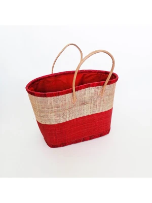 Le Comptoir de la Plage Torba plażowa "Ivato" w kolorze beżowo-czerwonym - 52 x 35 x 22 cm rozmiar: onesize