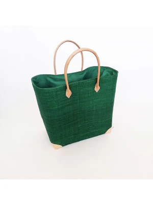 Le Comptoir de la Plage Torba plażowa "Tamatave" w kolorze zielonym - 38 x 38 x 20 cm rozmiar: onesize