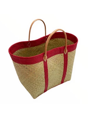 Le Comptoir de la Plage Torba plażowa "Tsimgy" w kolorze beżowo-czerwonym - 55 x 40 x 22 cm rozmiar: onesize