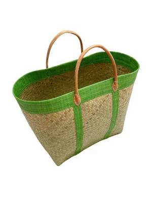 Le Comptoir de la Plage Torba plażowa "Tsimgy" w kolorze beżowo-zielonym - 55 x 40 x 22 cm rozmiar: onesize