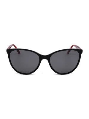 Le Coq Sportif Damskie okulary przeciwsłoneczne w kolorze czarno-czerwonym rozmiar: 55