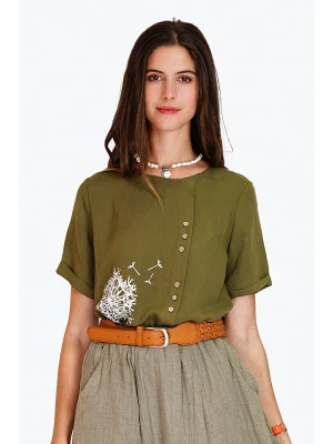 Le Jardin du Lin Koszulka w kolorze khaki rozmiar: 38