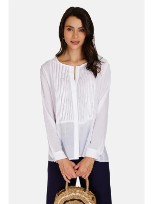 Le Jardin du Lin Lniana bluzka w kolorze białym rozmiar: 38