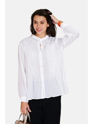 Le Jardin du Lin Lniana bluzka w kolorze białym rozmiar: 42