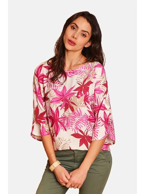 Le Jardin du Lin Lniana bluzka w kolorze różowo-kremowym rozmiar: 34