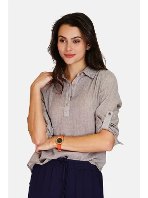 Le Jardin du Lin Lniana bluzka w kolorze szarobrązowym rozmiar: 38