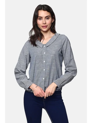 Le Jardin du Lin Lniana koszula w kolorze granatowo-białym rozmiar: 38