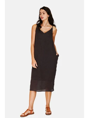 Le Jardin du Lin Lniana sukienka w kolorze czarnym rozmiar: 38