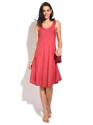Le Jardin du Lin Lniana sukienka w kolorze czerwonym rozmiar: 38