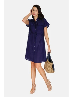 Le Jardin du Lin Lniana sukienka w kolorze granatowym rozmiar: 36
