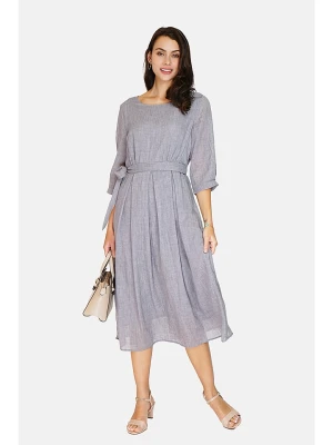 Le Jardin du Lin Lniana sukienka w kolorze szarym rozmiar: 34