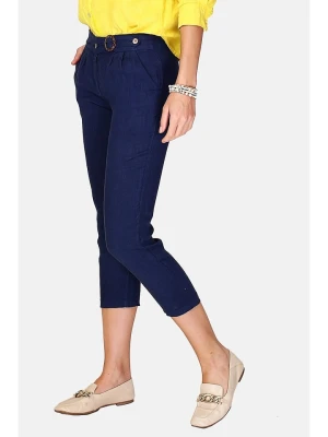 Le Jardin du Lin Lniane rybaczki w kolorze granatowym rozmiar: 42