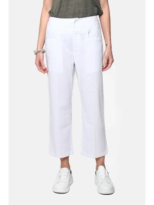 Le Jardin du Lin Lniane spodnie w kolorze białym rozmiar: 38