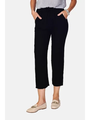 Le Jardin du Lin Lniane spodnie w kolorze czarnym rozmiar: 42